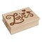 Love Birds on Text with Heart Rectangle Rubber Stamp for Stamping Crafting